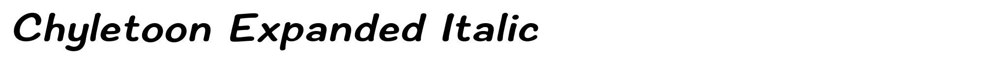 Chyletoon Expanded Italic image